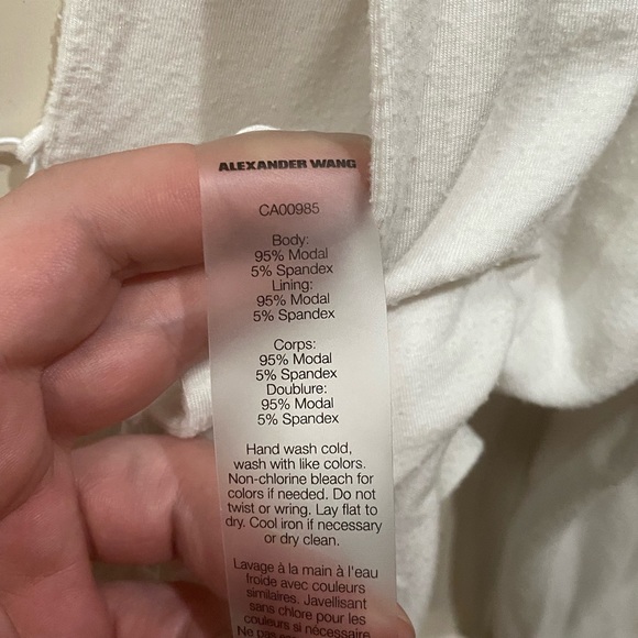 T by Alexander Wang white long sleeve bodysuit - Picture 10 of 10